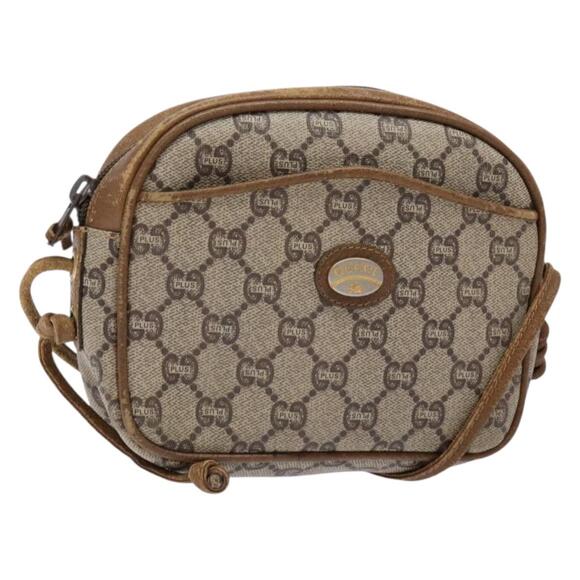 GUCCI GG Plus Supreme Shoulder Bag Pvc Beige - Picture 1 of 16